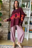 Big Softie Amour Slouch Knit Jumper Burgundy /12=